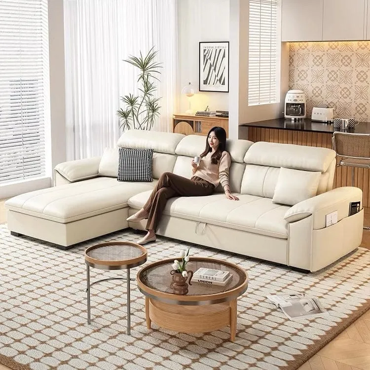 Kraven Scratch Resistant Leather Sofa Bed