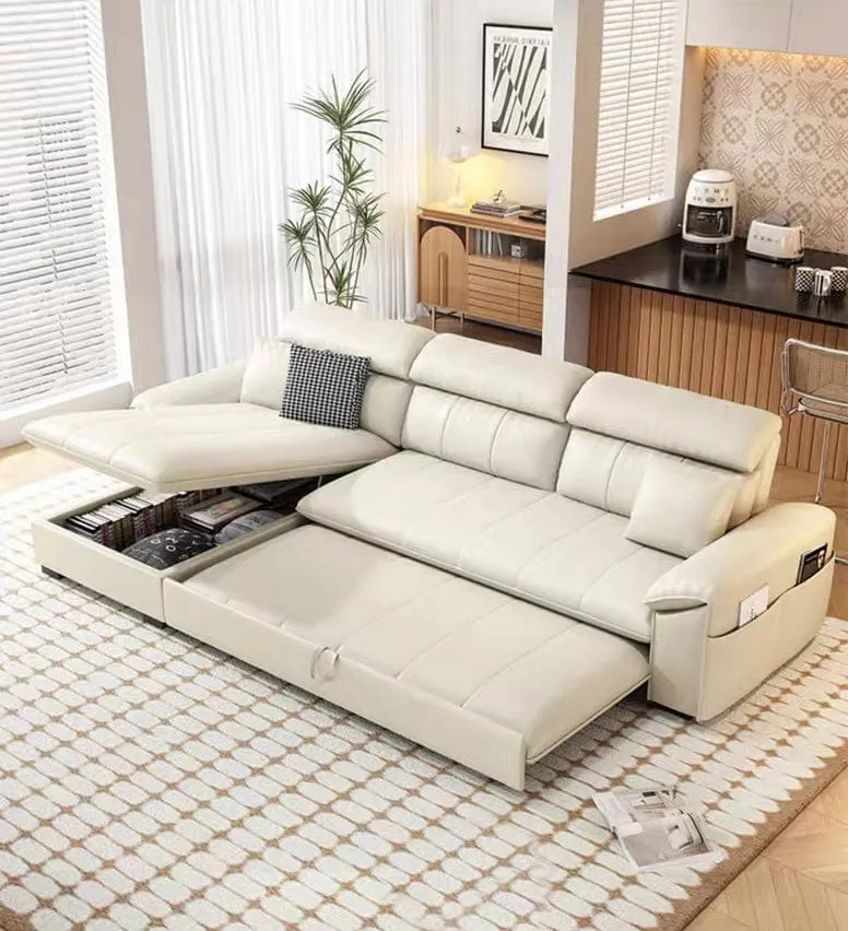 Kraven Scratch Resistant Leather Sofa Bed