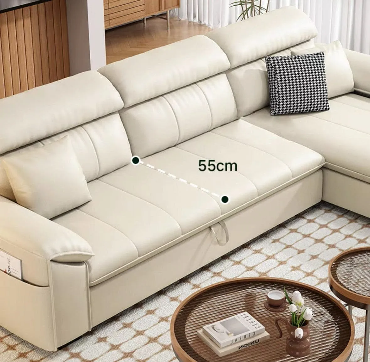 Kraven Scratch Resistant Leather Sofa Bed