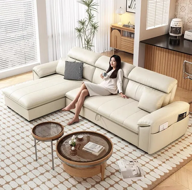 Kraven Scratch Resistant Leather Sofa Bed