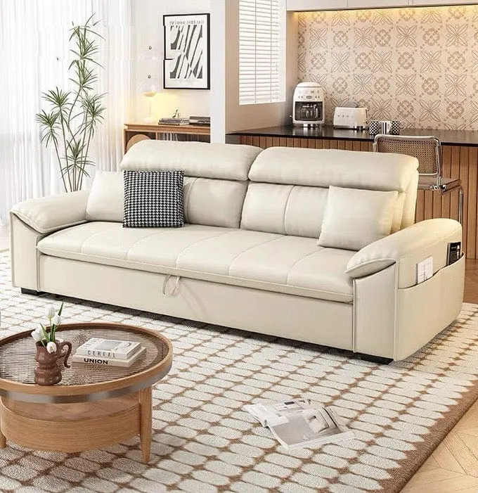 Kraven Scratch Resistant Leather Sofa Bed