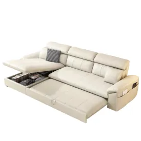 Kraven Scratch Resistant Leather Sofa Bed
