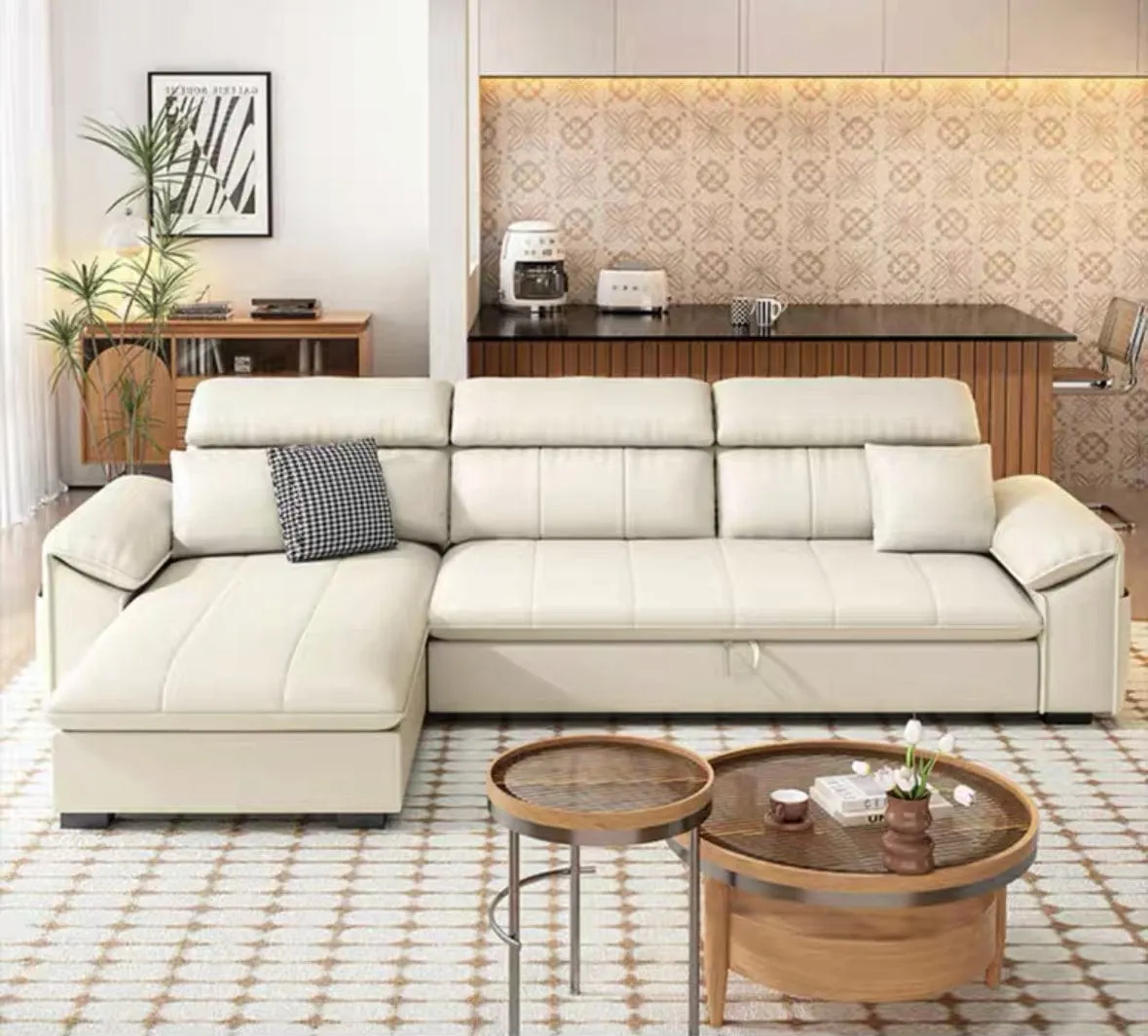 Kraven Scratch Resistant Leather Sofa Bed