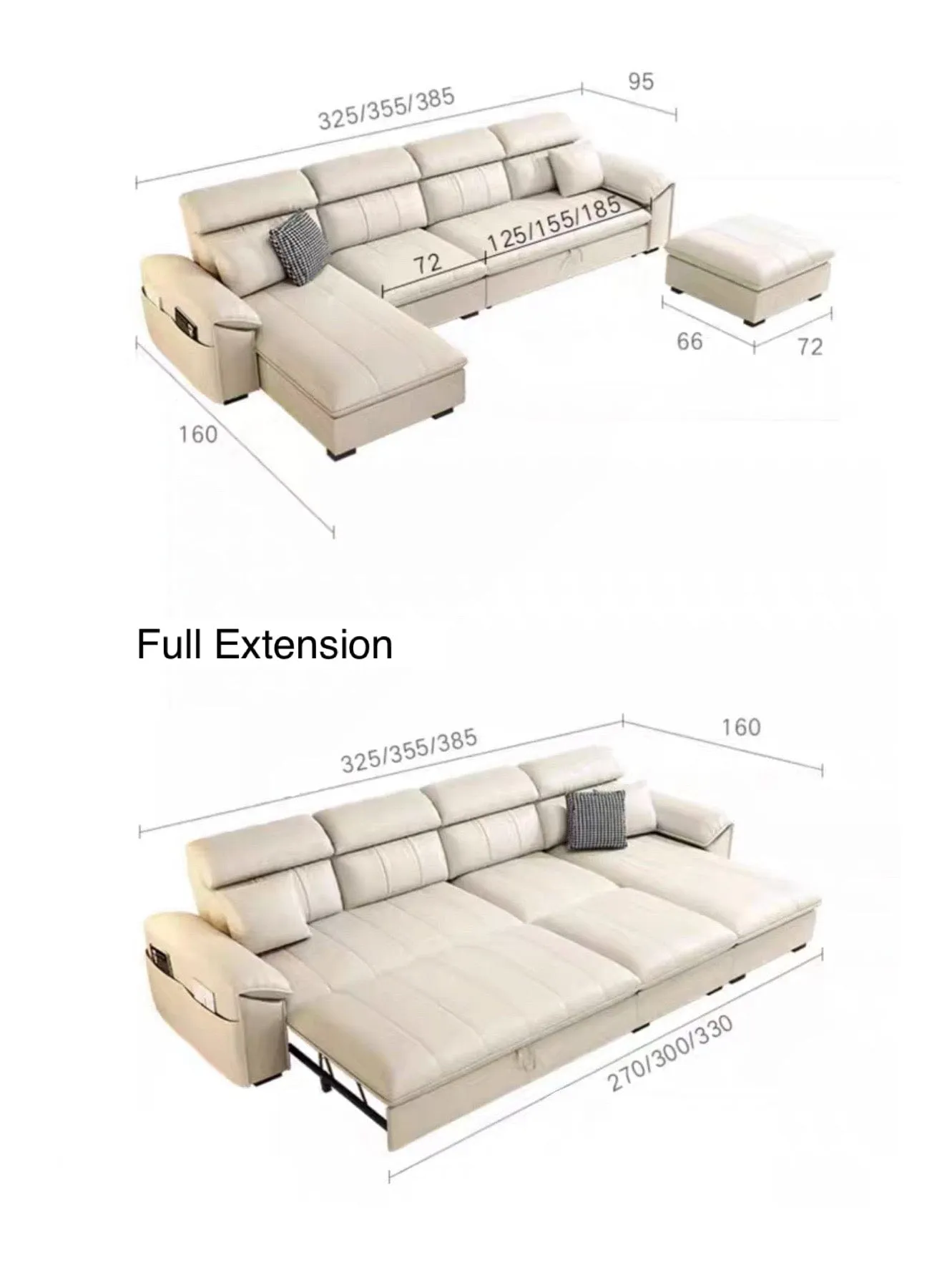 Kraven Scratch Resistant Leather Sofa Bed