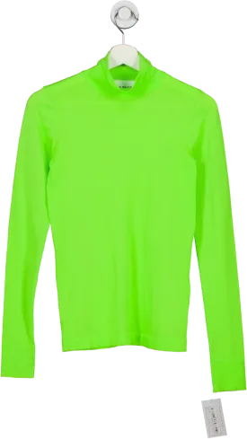 Les Reveries Green Turtleneck Top UK XS