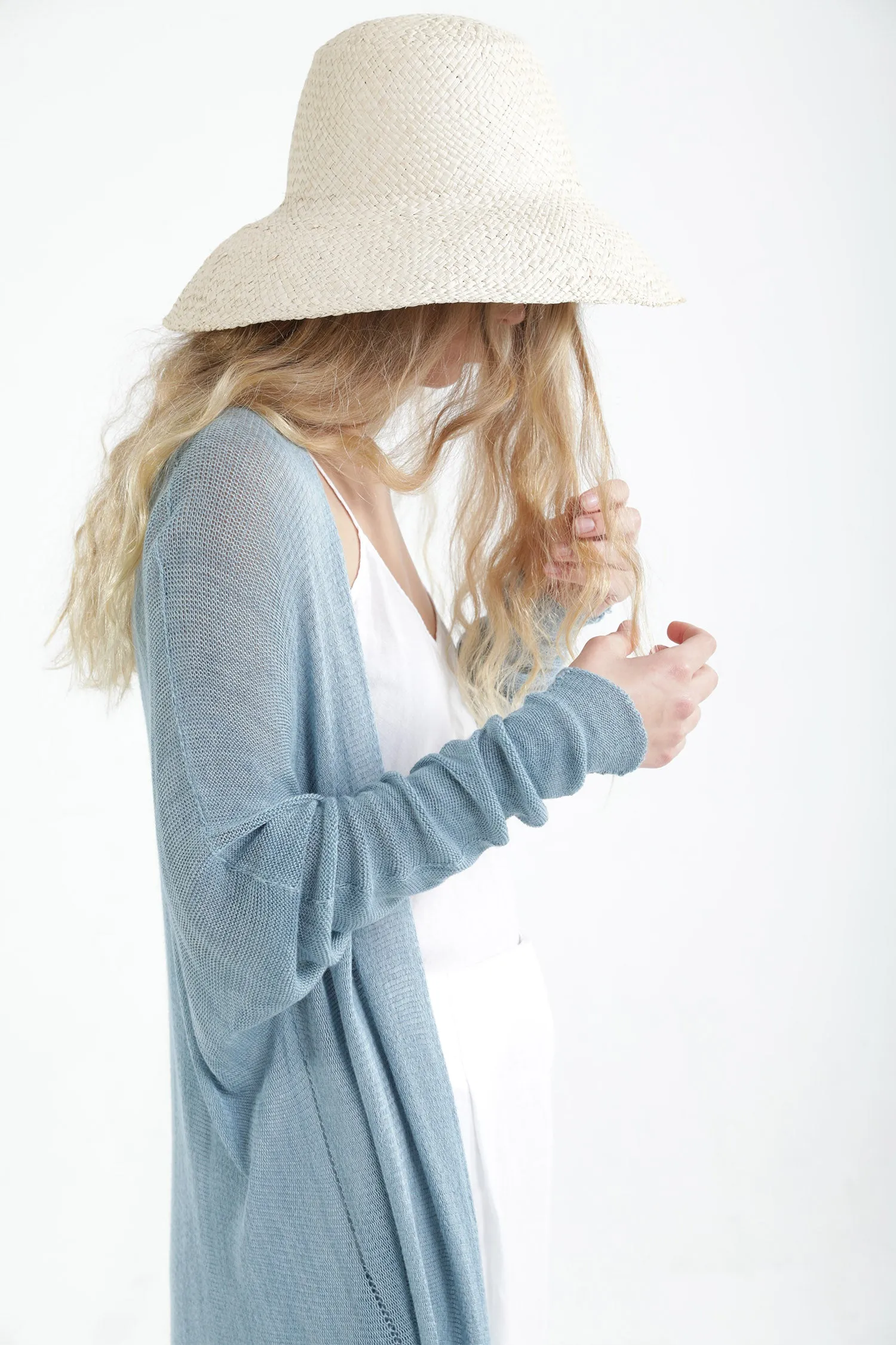 Light Blue Meza Bamboo Cardigan