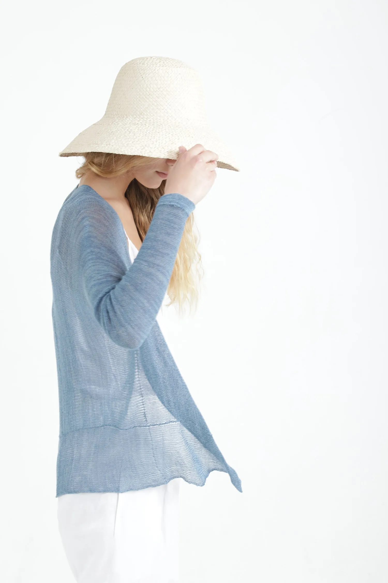 Light Pas Bamboo Cardigan - Silver Aqua