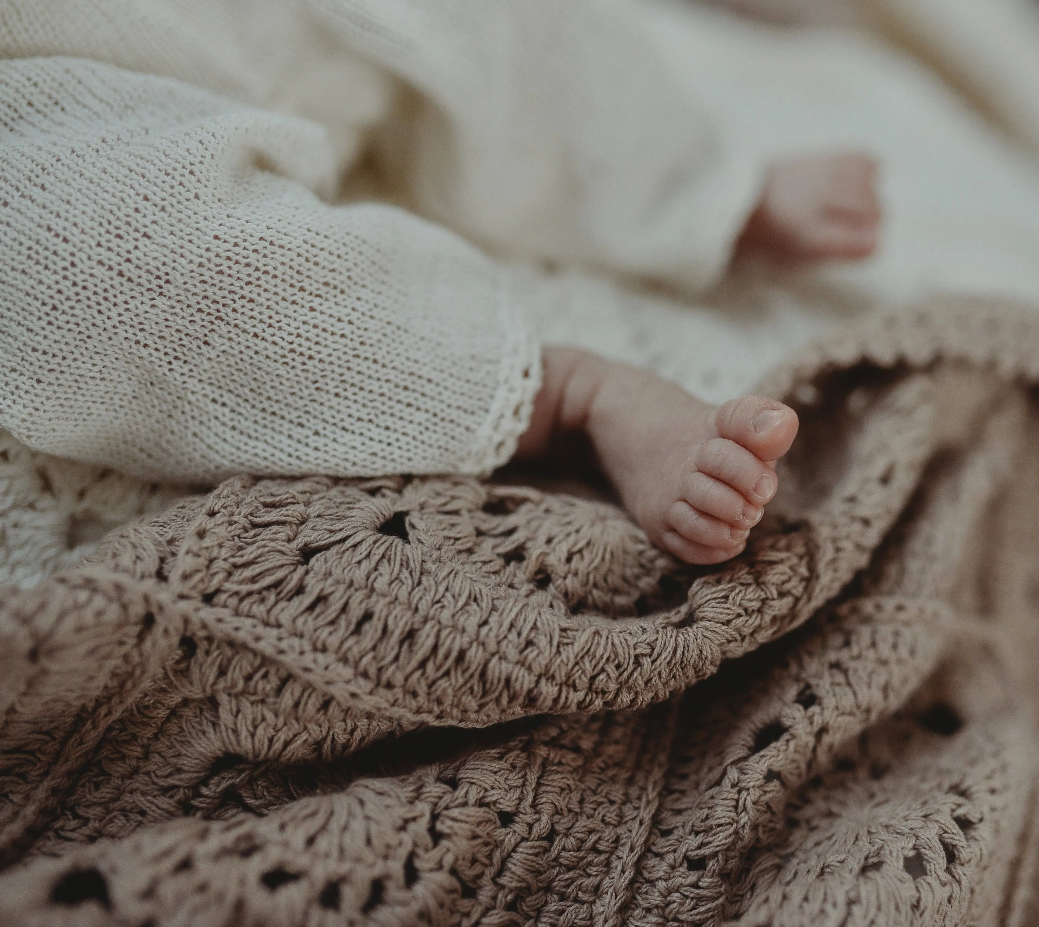 Lightweight Organic Cotton Baby Trousers (Sand)