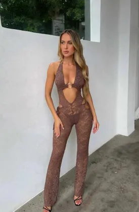 Lilly – Cutout waist – Halter jumpsuit