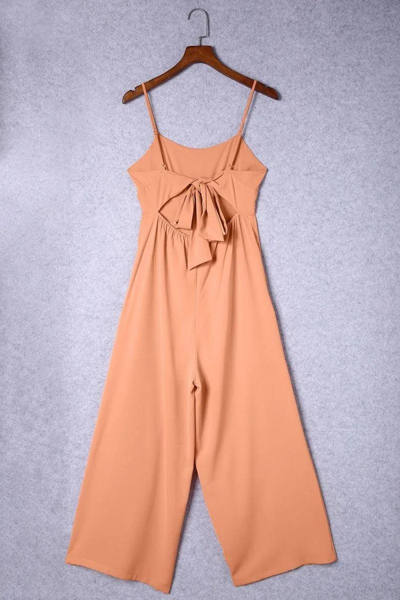 Lizzy Backless Knot Wide-Leg Jumpsuit