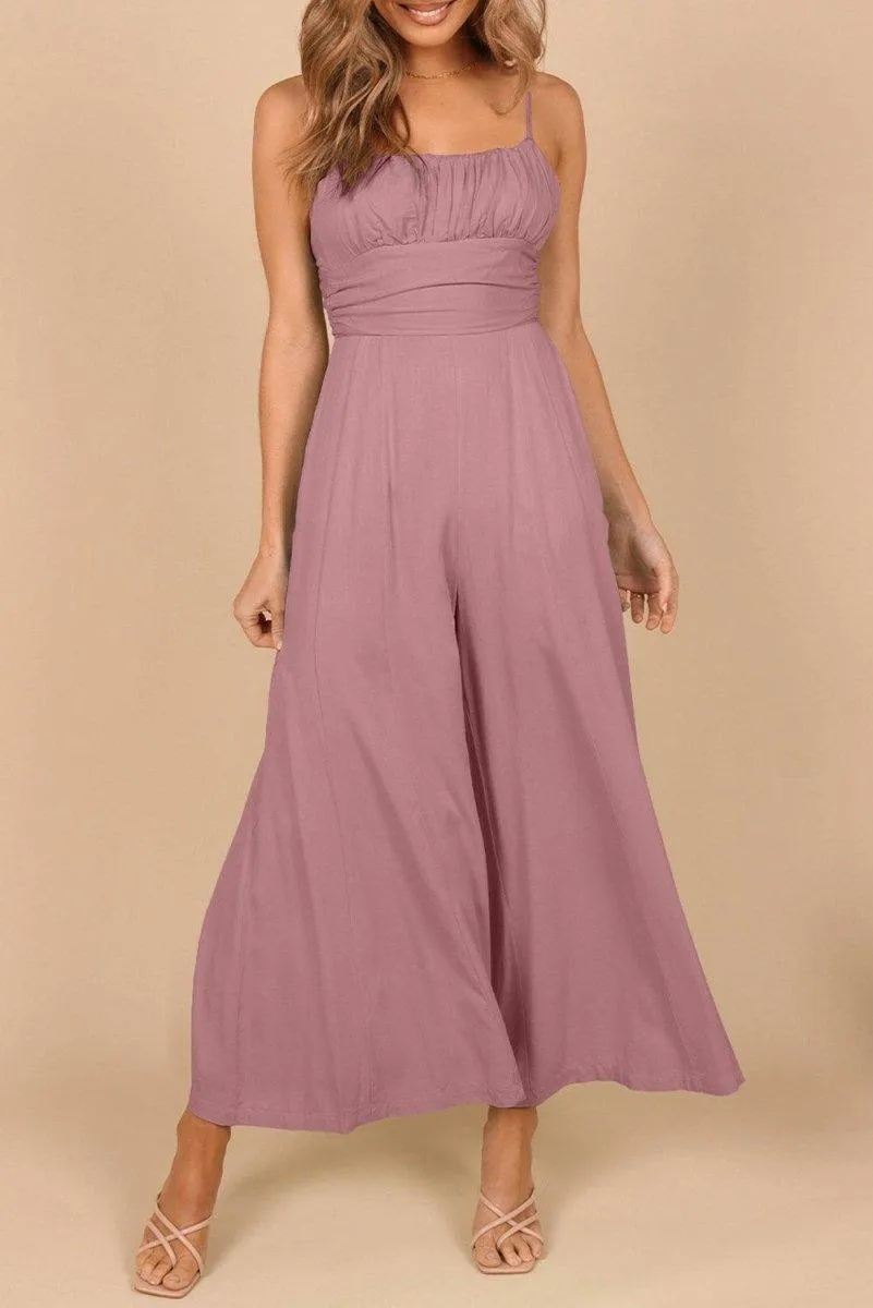 Lizzy Backless Knot Wide-Leg Jumpsuit