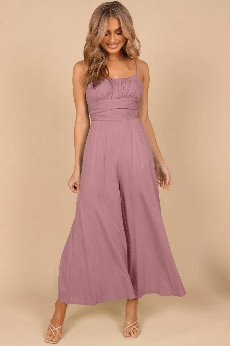 Lizzy Backless Knot Wide-Leg Jumpsuit