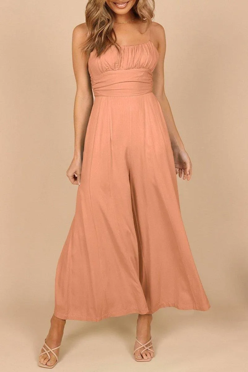 Lizzy Backless Knot Wide-Leg Jumpsuit