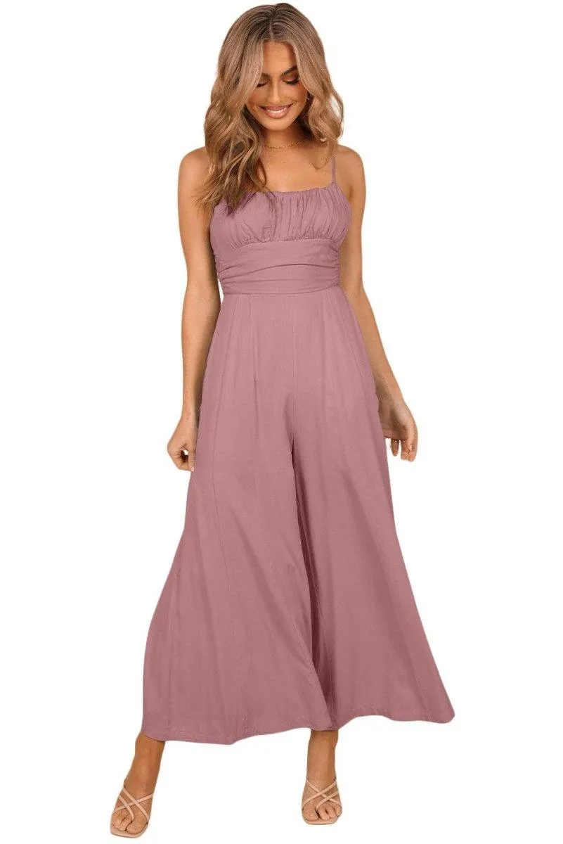 Lizzy Backless Knot Wide-Leg Jumpsuit