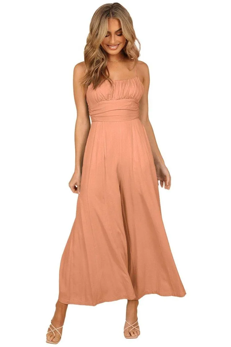 Lizzy Backless Knot Wide-Leg Jumpsuit