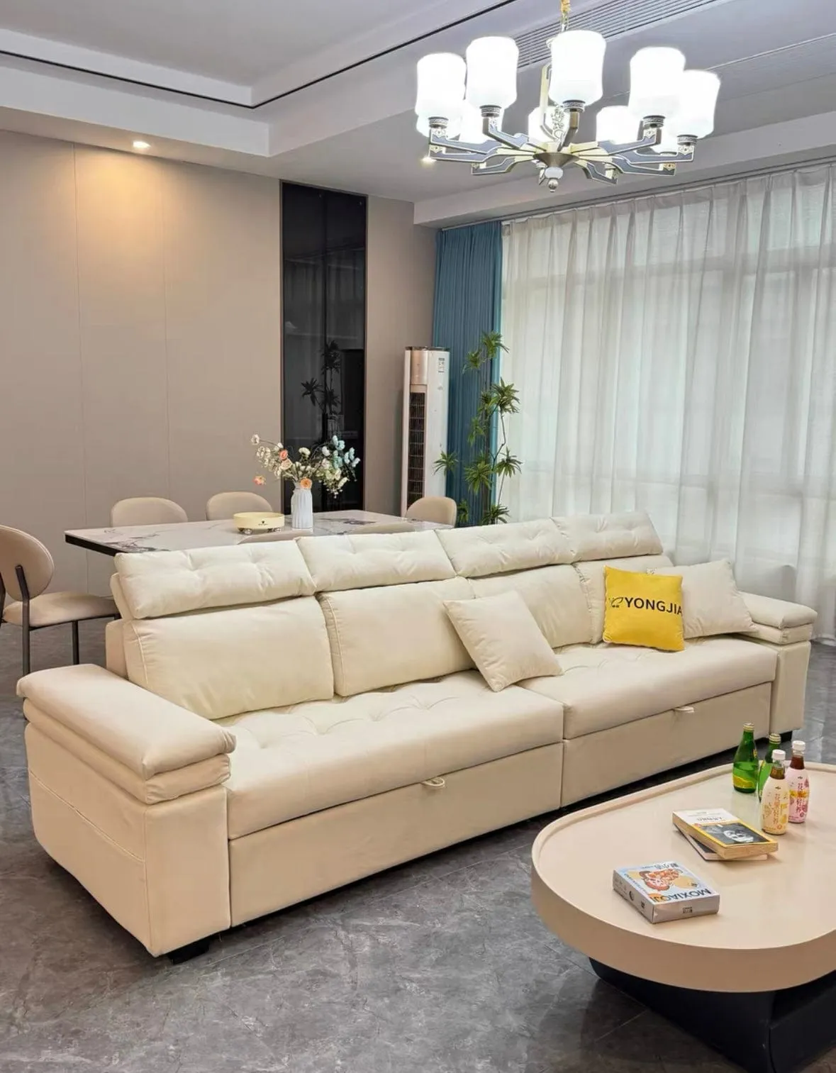 Marius Scratch Resistant Storage Sofa Bed