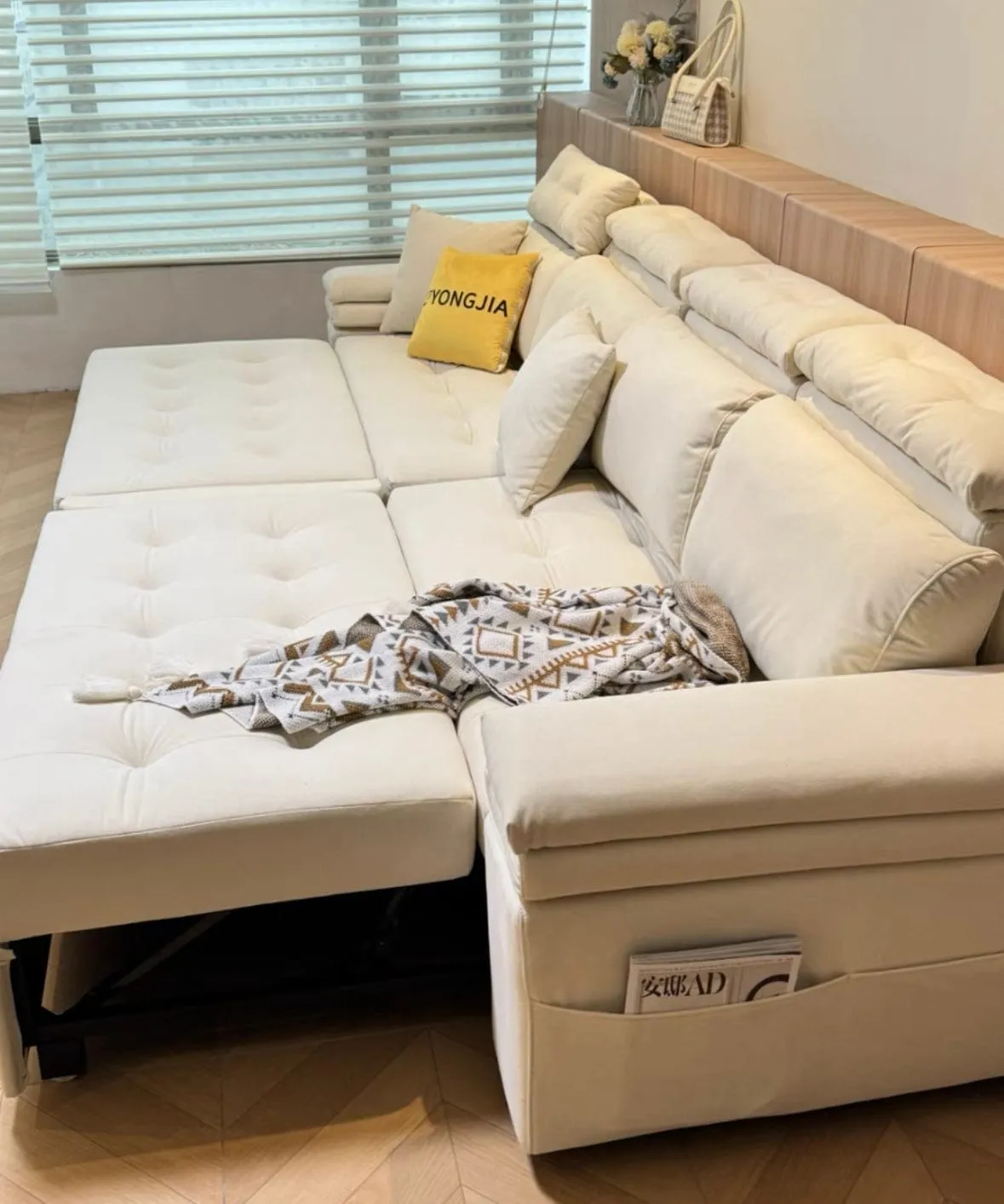 Marius Scratch Resistant Storage Sofa Bed