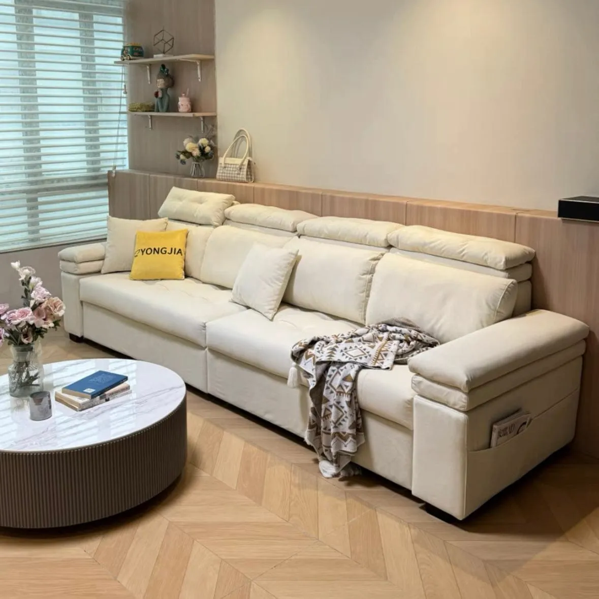 Marius Scratch Resistant Storage Sofa Bed