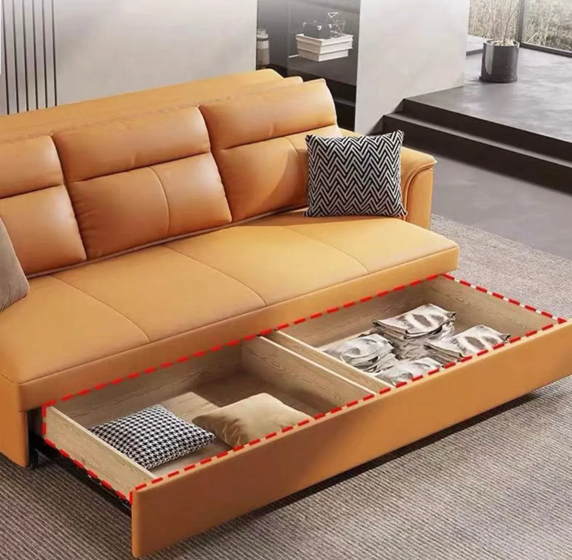 Melson Electric Motorized Leather Sofa Bed