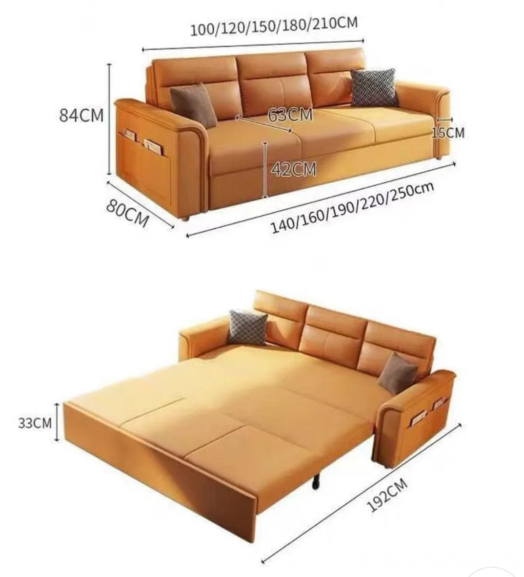 Melson Electric Motorized Leather Sofa Bed