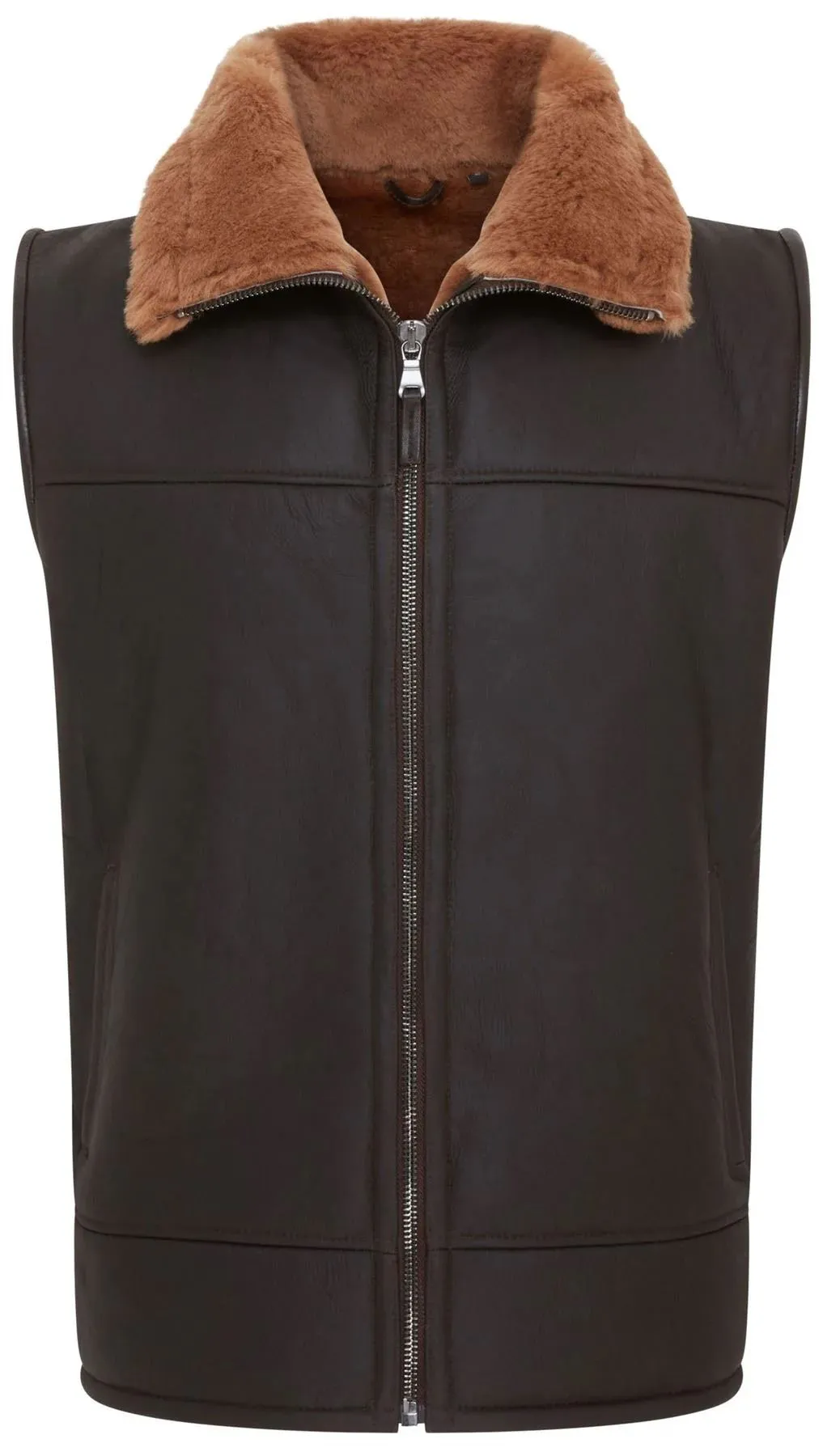 Men's Aviator Shearling Sheepskin Gilet
