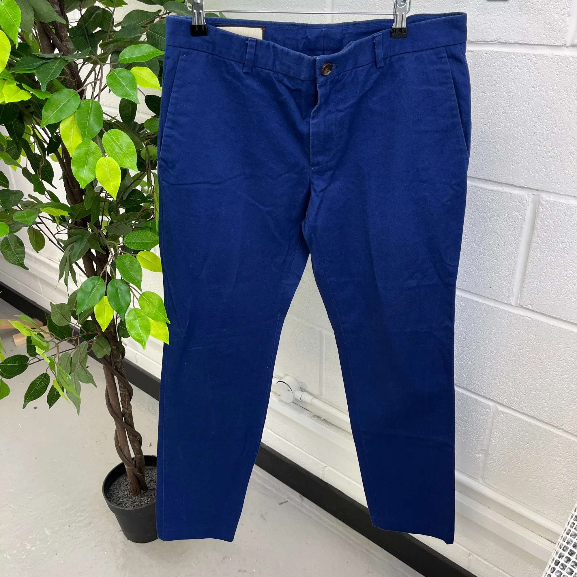 Men's Embroidered Logo Trousers Blue Size IT 48 / UK 32