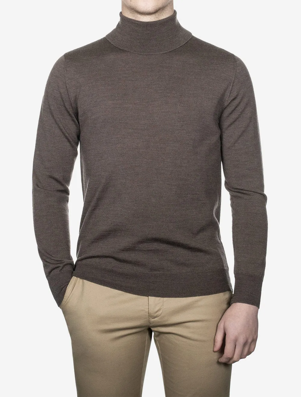 Merino Turtle Neck Chestnut