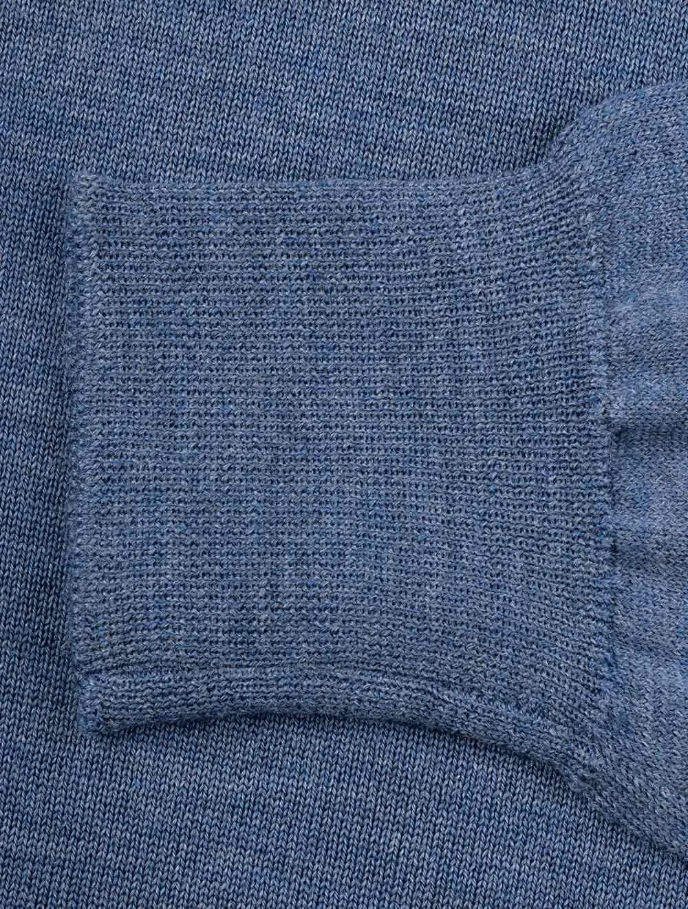 Merino Wool Turtle Neck Blue