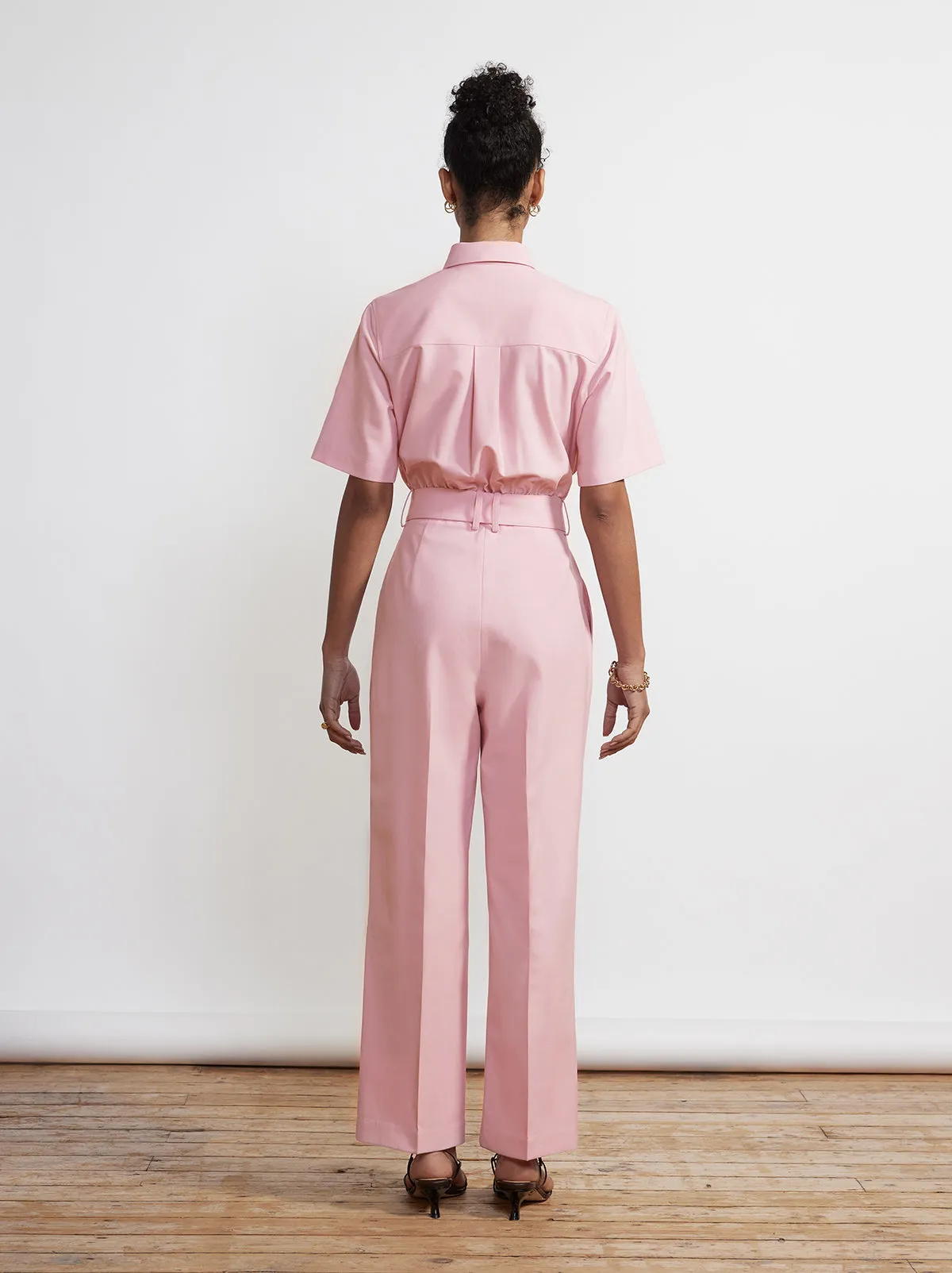 Mika Pink Tailored Jumpsuit