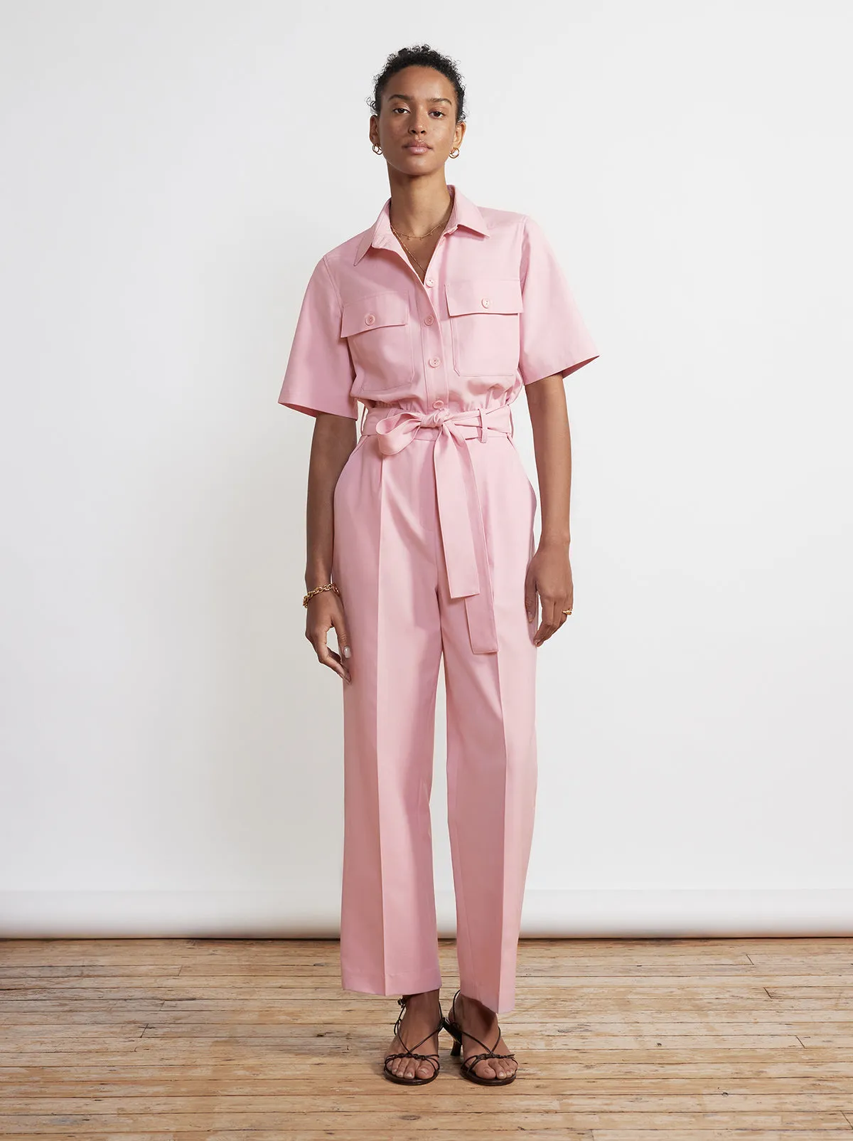 Mika Pink Tailored Jumpsuit
