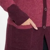 Morello Boiled Wool Colour Block Cardigan