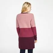 Morello Boiled Wool Colour Block Cardigan