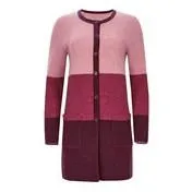 Morello Boiled Wool Colour Block Cardigan