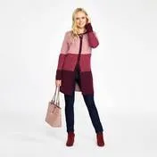 Morello Boiled Wool Colour Block Cardigan