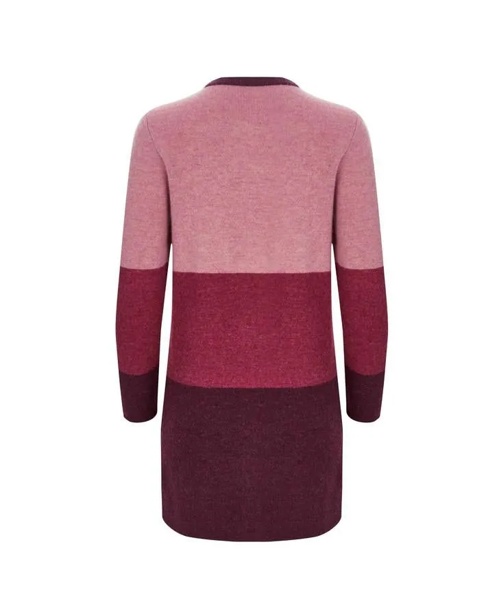 Morello Boiled Wool Colour Block Cardigan