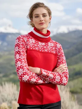 Mountain Red Turtleneck Sweater