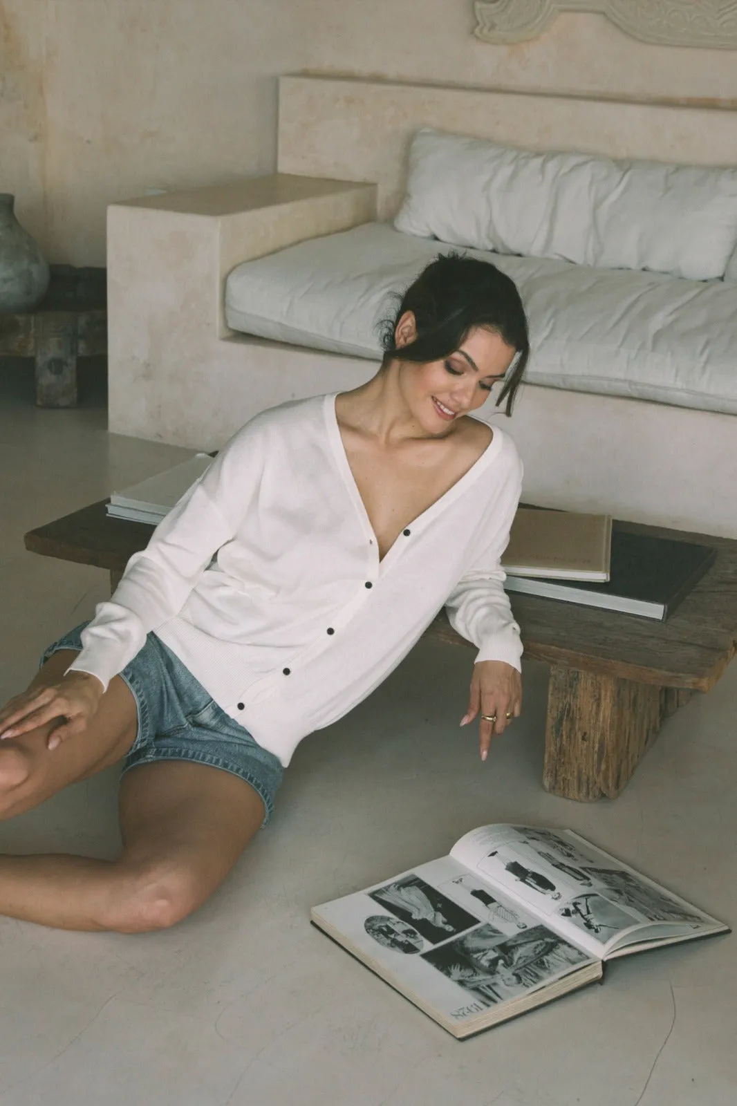 Neutral Riviera Cardigan