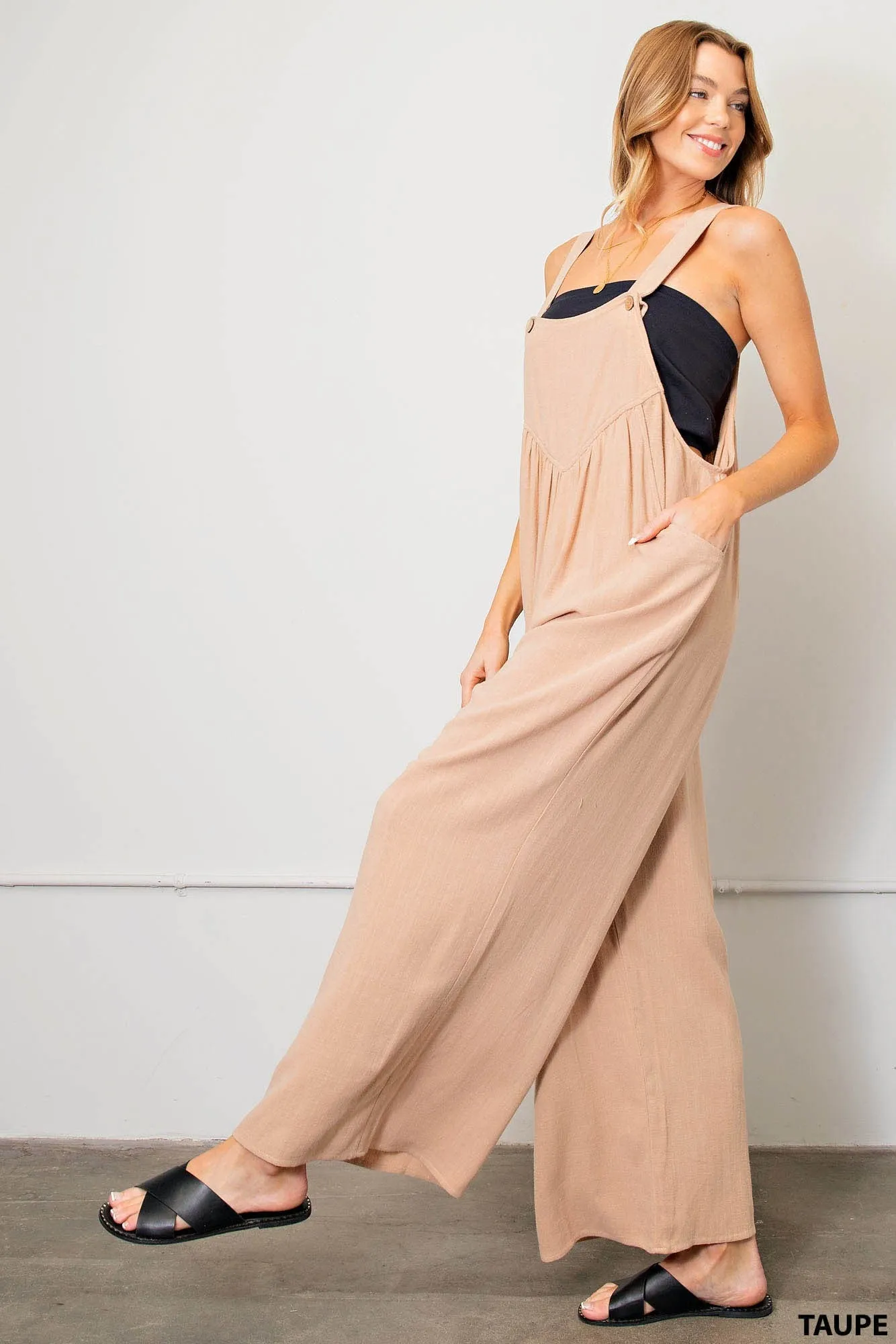 Now or Never Jumpsuit - Taupe