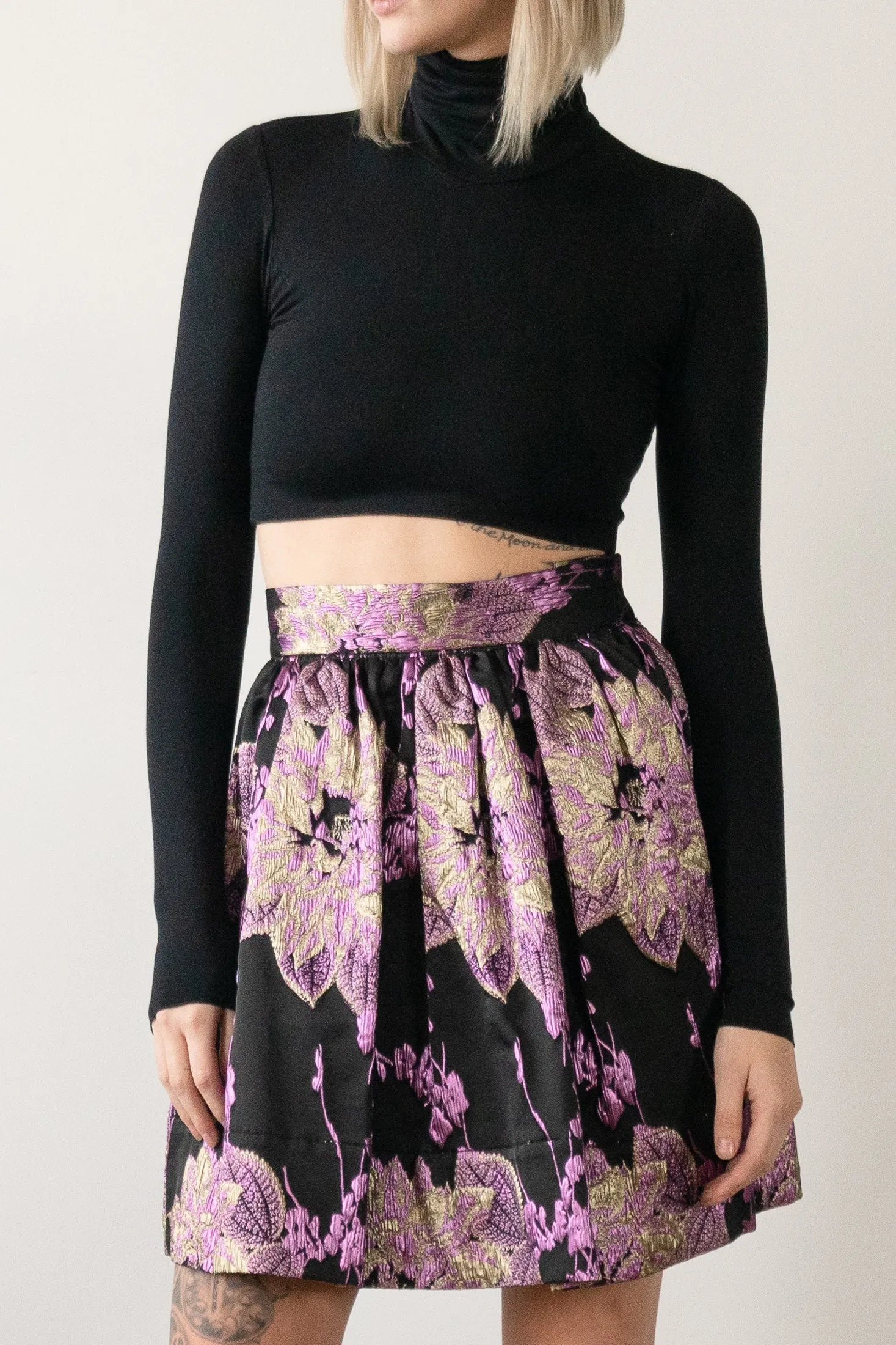 One Off Metallic Party Skirt