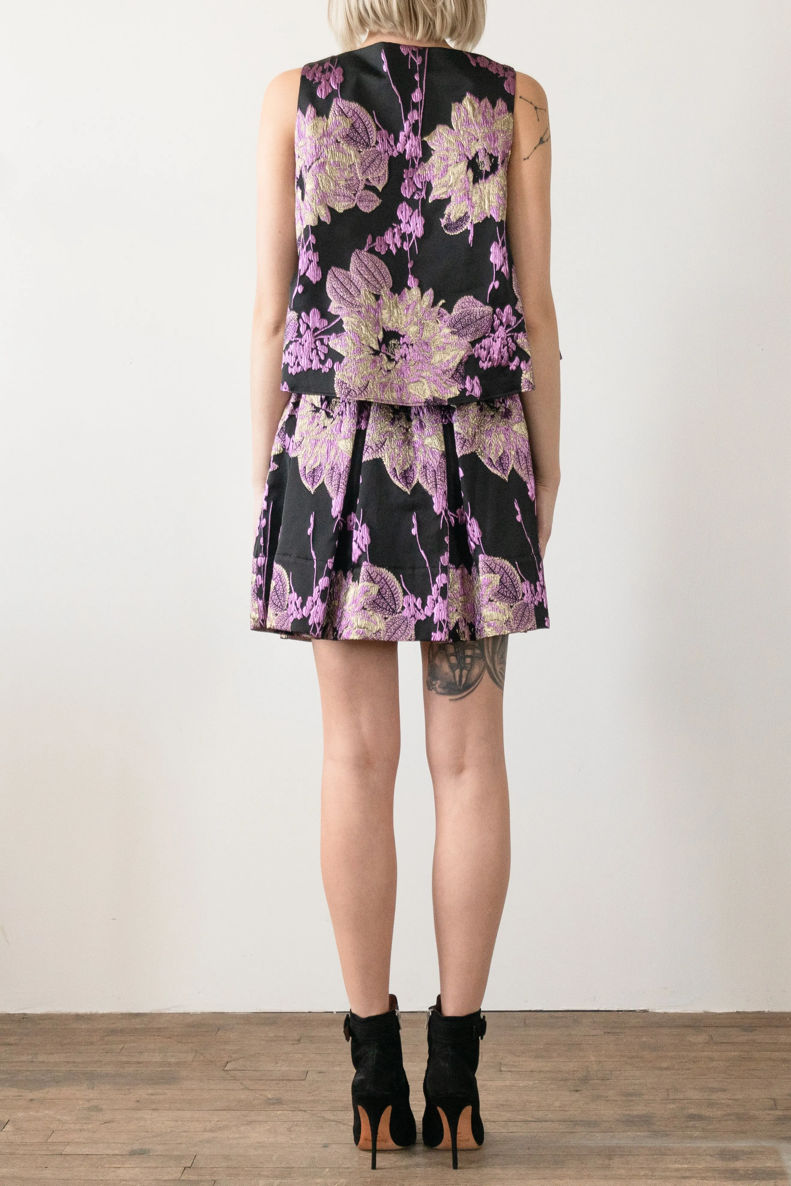 One Off Metallic Party Skirt
