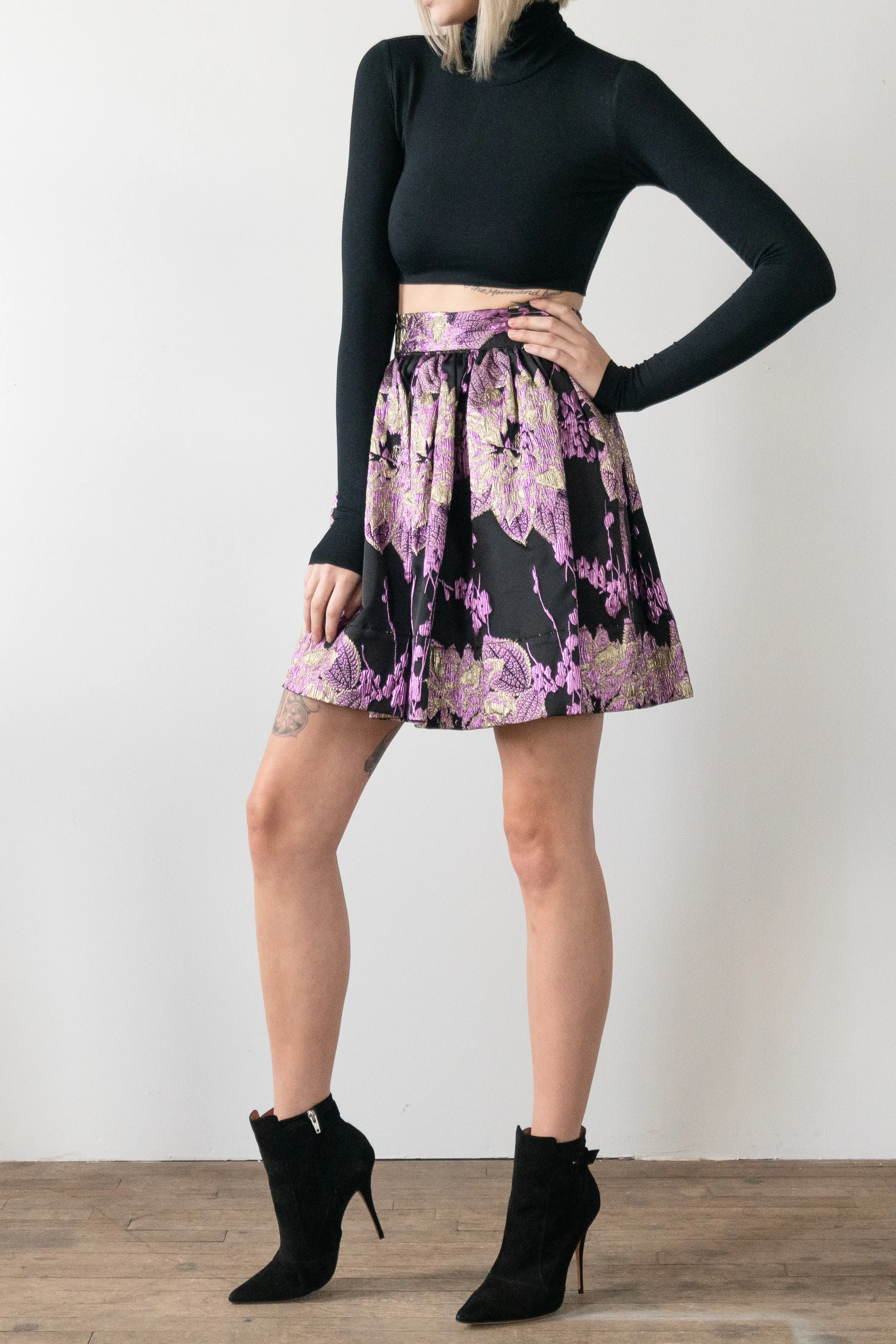 One Off Metallic Party Skirt