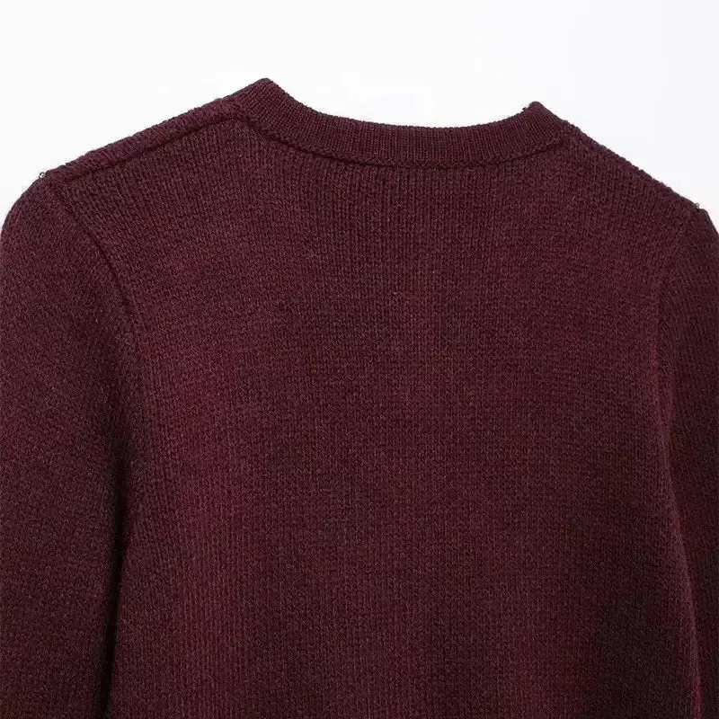 Orleane – Solid pattern – Knit cardigan