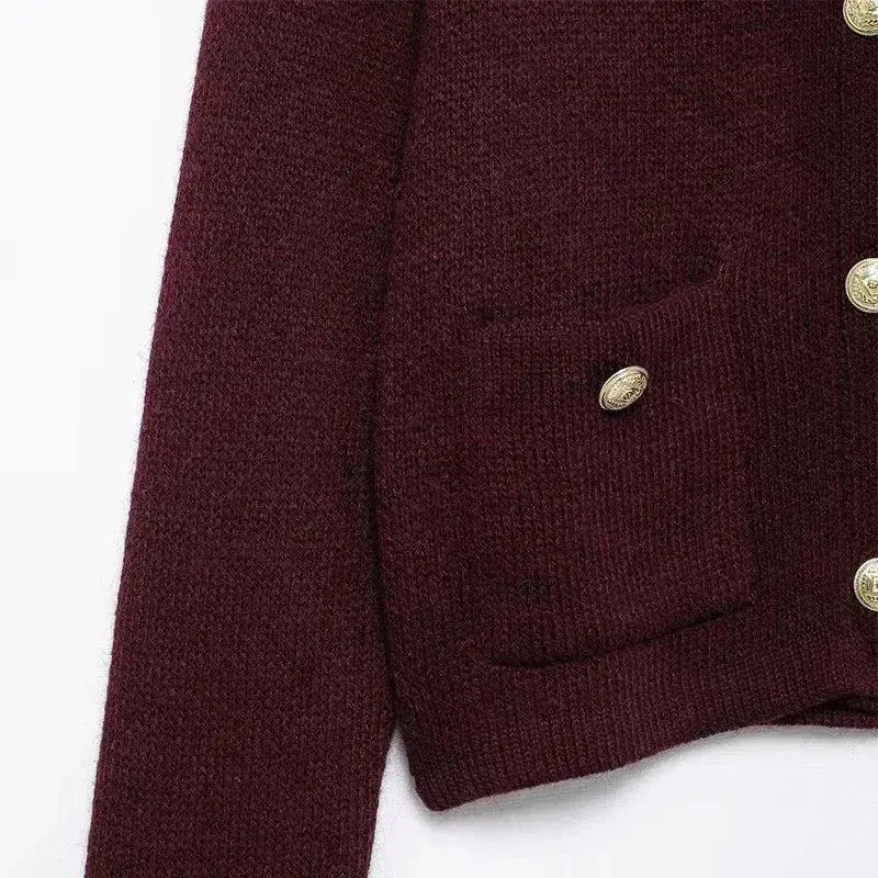 Orleane – Solid pattern – Knit cardigan