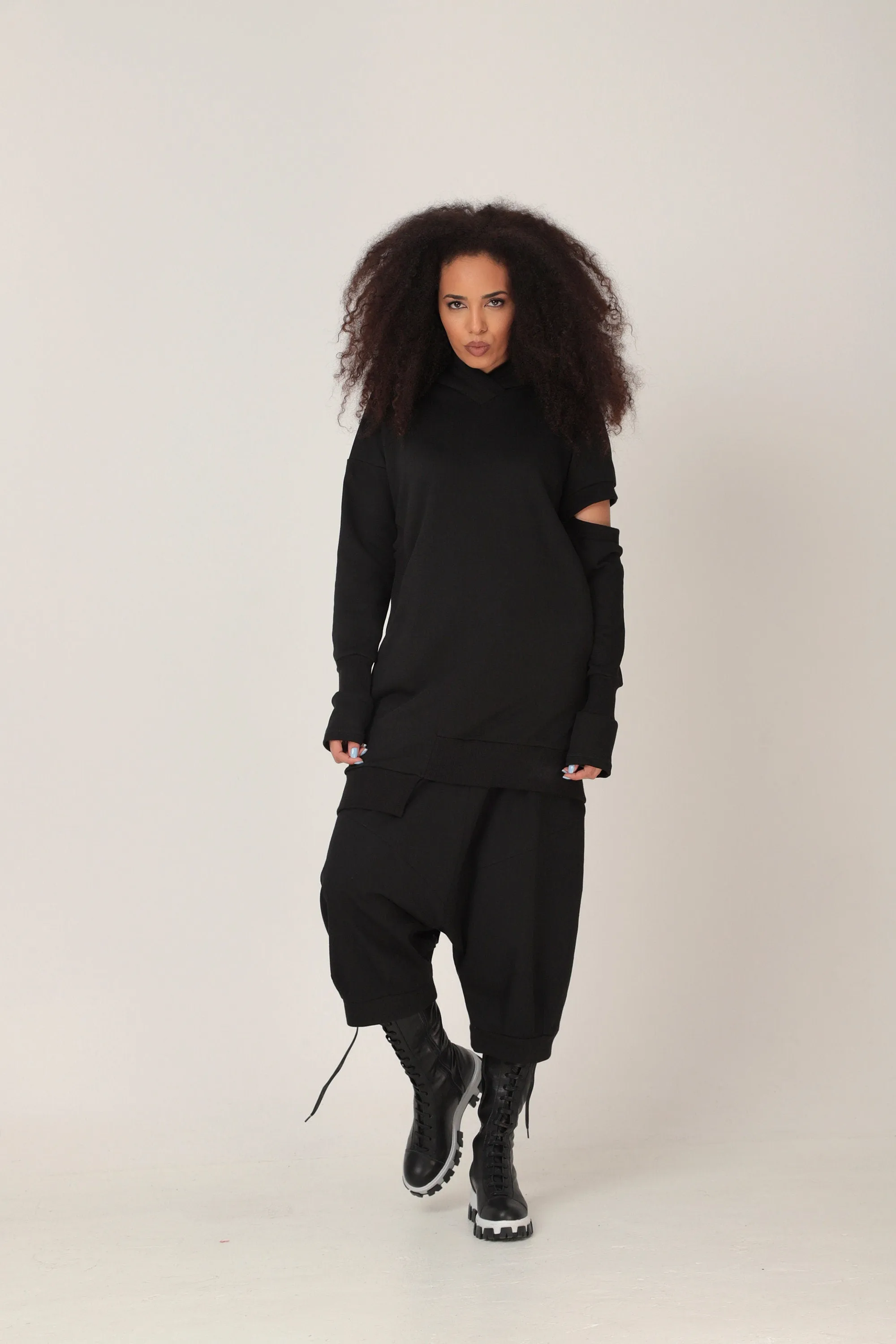 Oversized cropped harem trousers - DIRMA