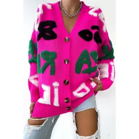Patterned Button Detailed Colorful Vintage Knitwear Cardigan ,Crochet Cardigan,Vintage Cardigan, Gift For Her,knitted cardigan,Boho Cardigan 3