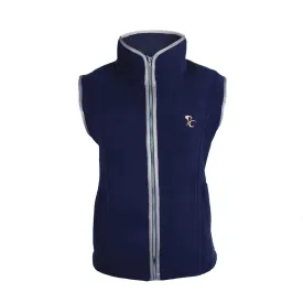 PC Paddock Fleece Gilet with Grey Trim - Navy