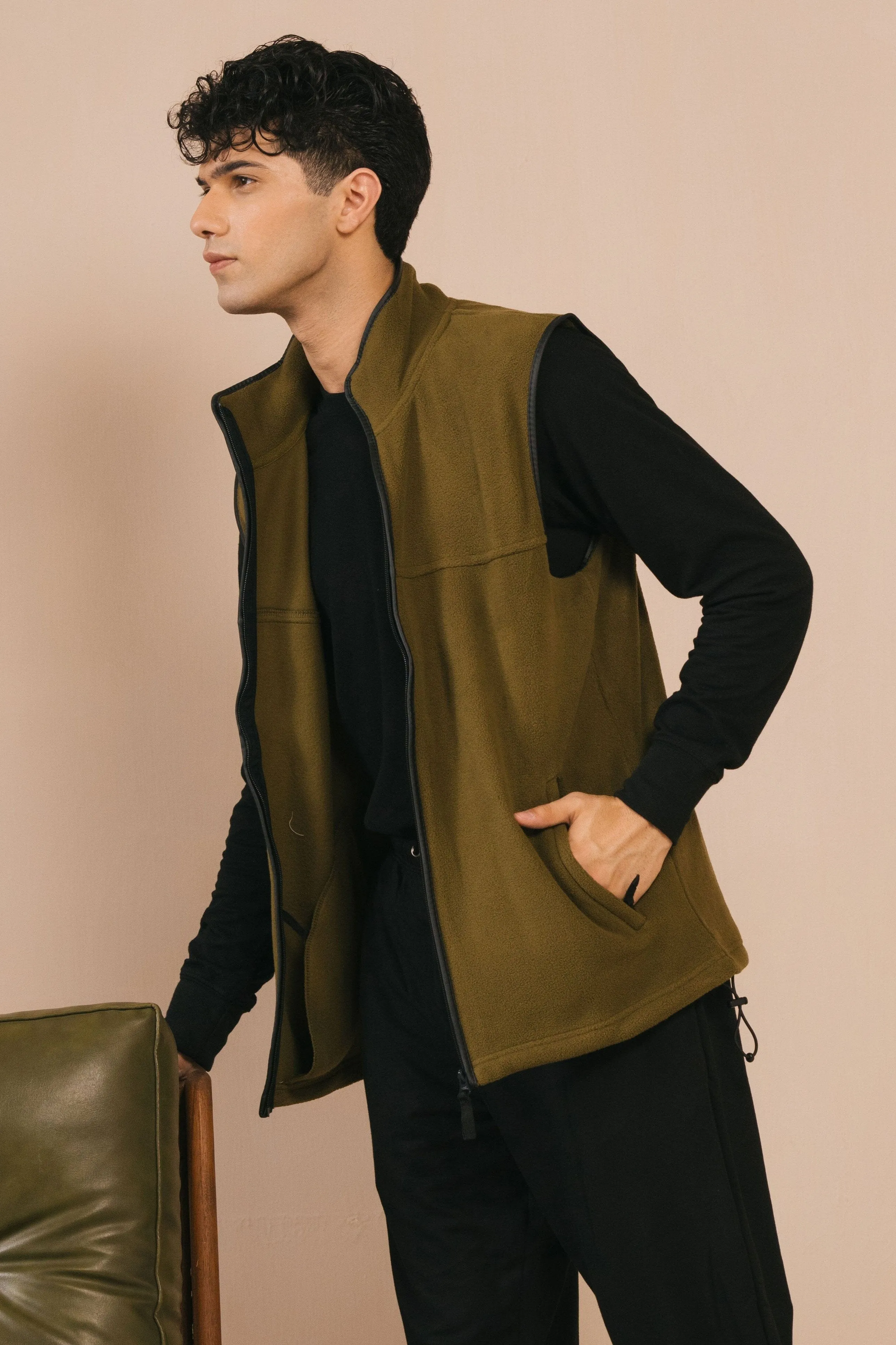 Premium Equestrian Men's Polar Fleece Body Warmer Gilet