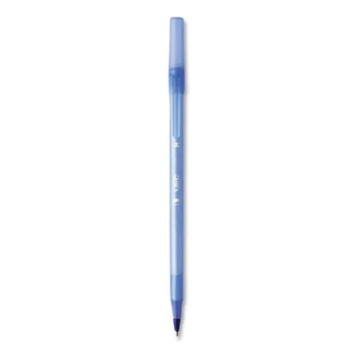 Prevaguard Round Stic Pen, Stick, Medium 1 Mm, Blue Ink, Translucent Blue Barrel, 60/pack