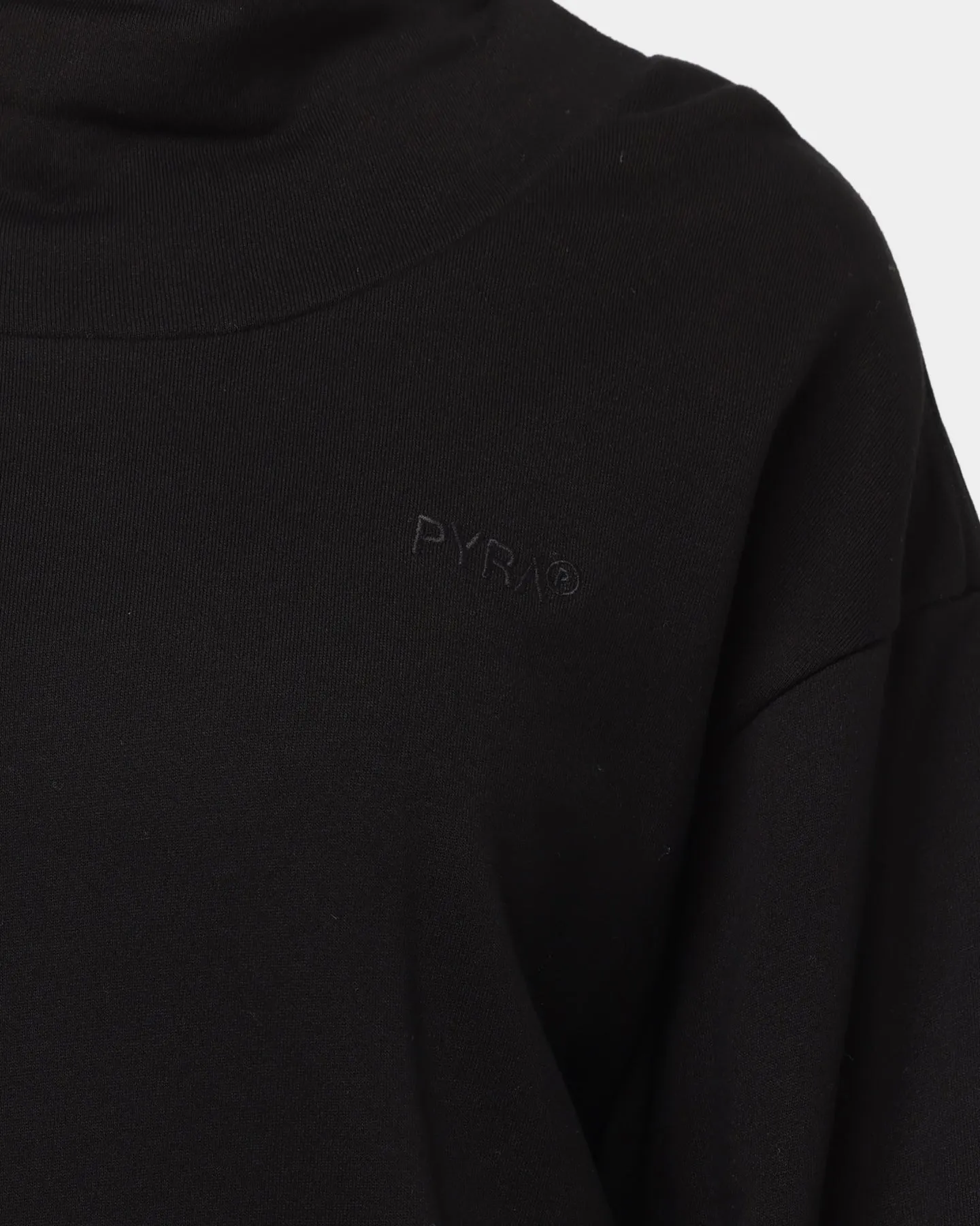 PYRA Women's Oversized Turtleneck Sweater Washed Black