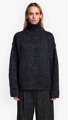 Reverse Seam Turtleneck Sweater